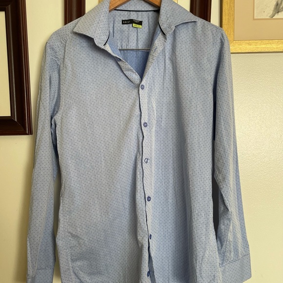 Hörst blue dotted men’s shirt - Picture 2 of 3